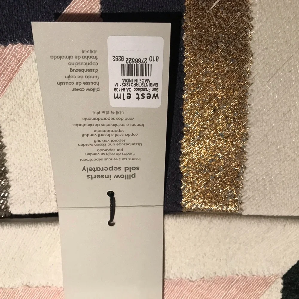 BEAUTIFUL West Elm handcrafted pillow covers. NWT